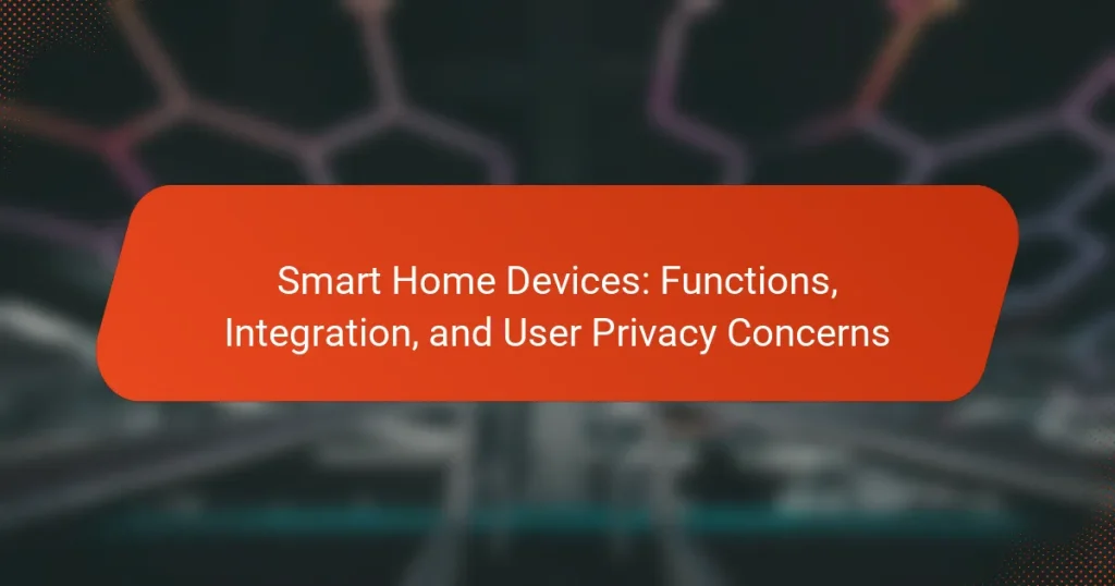 Smart Home Devices: Functions, Integration, and User Privacy Concerns