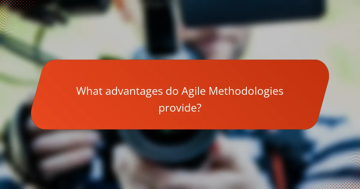 What advantages do Agile Methodologies provide?