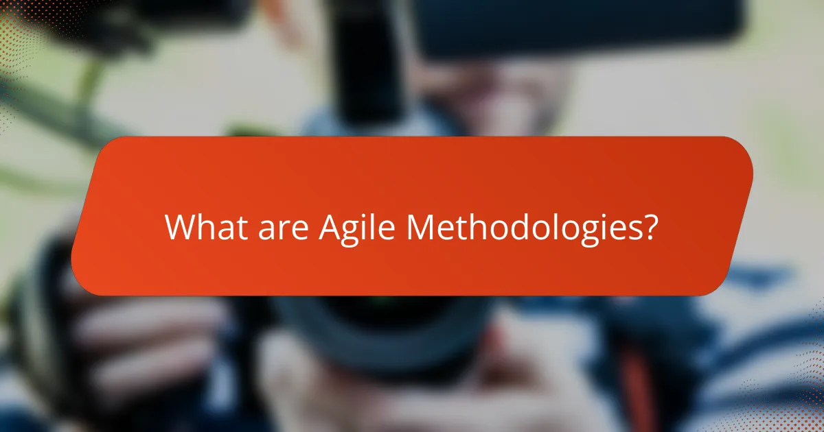 What are Agile Methodologies?