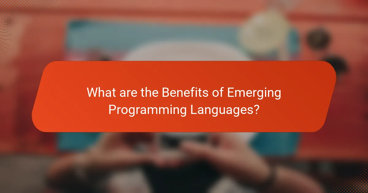 What are the Benefits of Emerging Programming Languages?