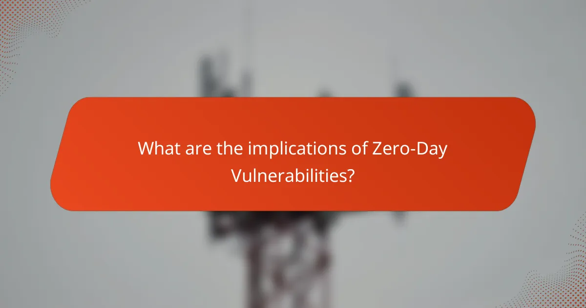 What are the implications of Zero-Day Vulnerabilities?