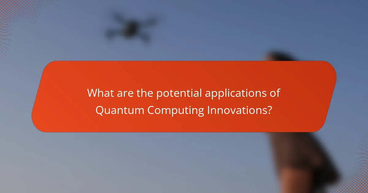 What are the potential applications of Quantum Computing Innovations?