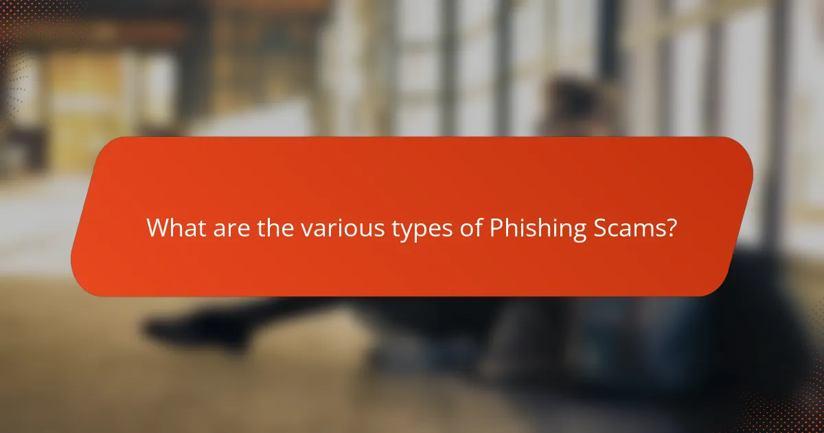 What are the various types of Phishing Scams?