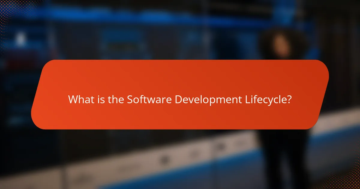 What is the Software Development Lifecycle?