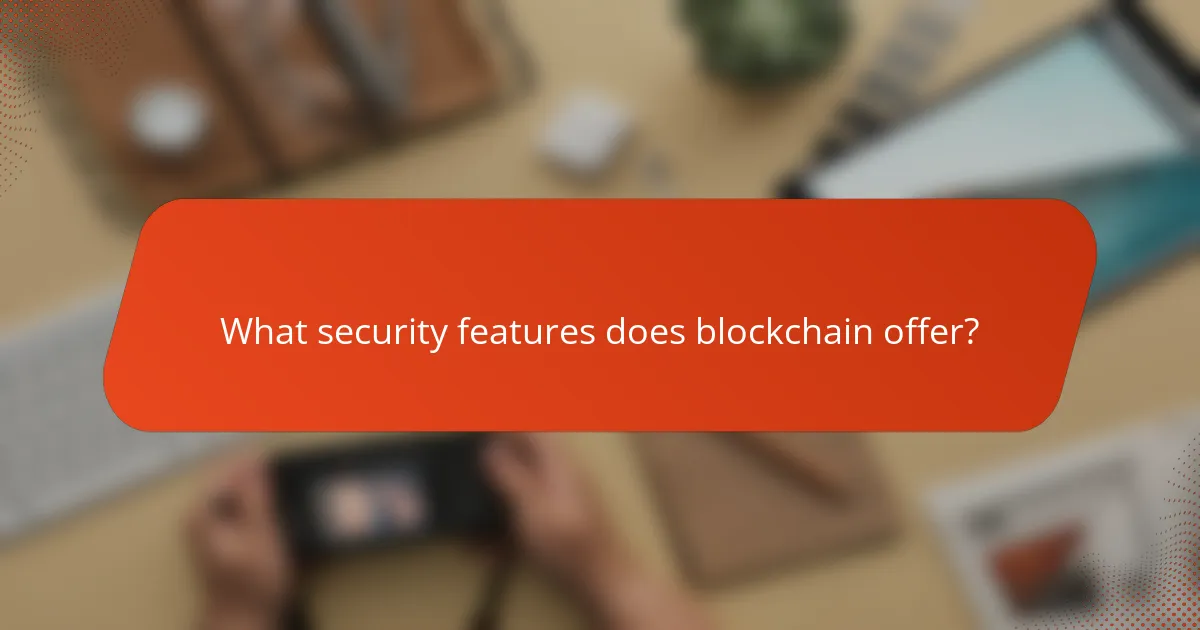 What security features does blockchain offer?